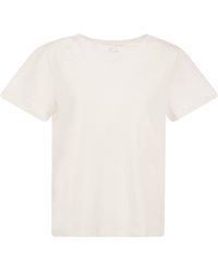 Majestic - Camiseta de cuello de la tripulación en lino y manga corta - Lyst