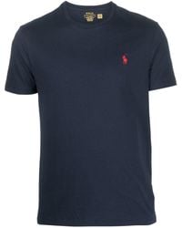 Polo Ralph Lauren - T-Shirt Mit Logo-Stickerei - Lyst
