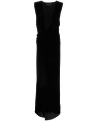 Valentino Garavani - Velvet Long Dress - Lyst