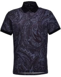 Etro - 'Paisley' Polo Shirt - Lyst