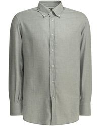 Brunello Cucinelli - Casual Cotton Flannel Shirt - Lyst