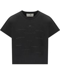 Elisabetta Franchi - Cropped T Shirt With Lettering - Lyst