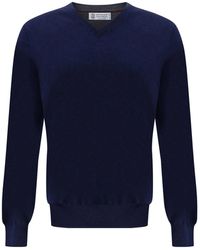 Brunello Cucinelli - V Neck Sweater - Lyst