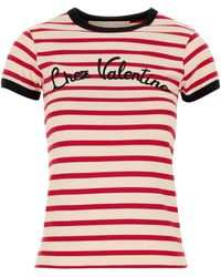 Valentino Garavani - Embroidered Cotton T-Shirt - Lyst