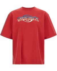 CASABLANCA - Oversized Cotton T-Shirt With Graphic Front Pr - Lyst