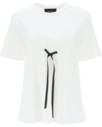 Simone Rocha - Ein Linien -T -Shirt mit Bogendetails - Lyst