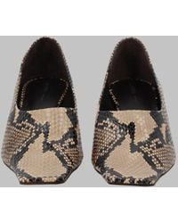 KHAITE - Python-Print Pointed-Toe Mule Flats - Lyst