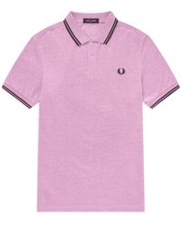 Fred Perry Twin Tipped M3600 J75 Polo Rose - Violet