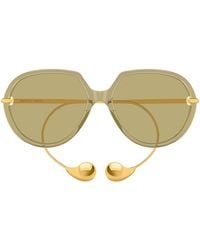 Bottega Veneta - Sonnenbrille Bv1436 S 004 Gelb/Braun Unisex - Lyst