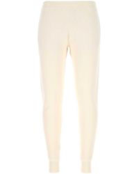 Prada - Ivory Stretch Cashmere Blend Joggers - Lyst