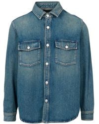 Grifoni - Overhemden Blauw Denim - Lyst