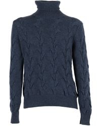 PHI FDL - Ls High Neck Sweater Cashmere Turtleneck - Lyst