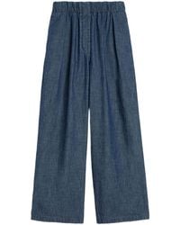 Jil Sander - Cotton Wide-Leg Trousers - Lyst