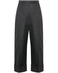 Thom Browne - High-Waist Canvas Broek - Lyst