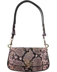 Tory Burch - Borse A Spalla Britten Donna Pelle Rosa/Marrone - Lyst