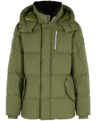 Moose Knuckles - 'everest 3 Q' Nylon En Groen Katoenen Down Jas - Lyst