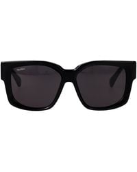 Max Mara - Nero Lucido Fumo Acetate Sunglasses - Lyst
