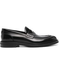 Dolce & Gabbana - Schwarze Leder-Almond-Toe Slipper - Lyst