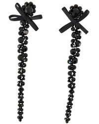 Simone Rocha - Boucles d'oreilles à goutte à arc Petite Crystal Black - Lyst