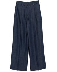 Liu Jo - Pleated Front Trousers With High Waist - Lyst
