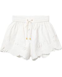 Zimmermann - Mahon Cotton Shorts - Lyst