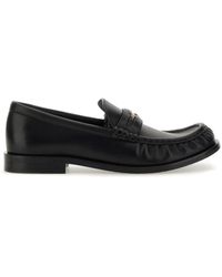 Burberry - Cadet Grained Calf Leather Penny Loafers - Lyst
