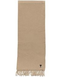 Ami Paris - Ami De Coeur Fringed Scarf - Lyst