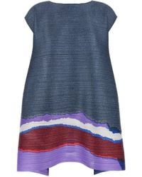 Pleats Please Issey Miyake - Falten bitte Issey Miyake 'körniges Farben' Kleid - Lyst
