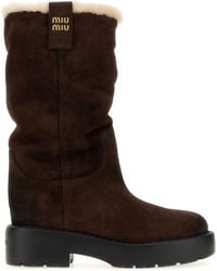 Miu Miu - Solid Stivaletti Boots - Lyst