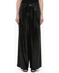 FEDERICA TOSI - Wide Trousers With Micro Sequins - Lyst