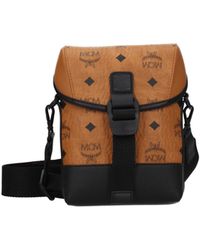 MCM - Hombres Bolso bandolera de cuero marrón - Lyst