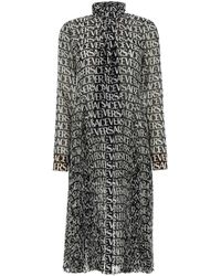 Versace - Printed Crepe Shirt Dress - Lyst