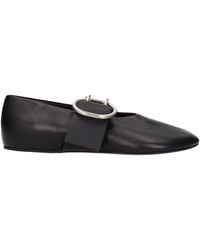 Jil Sander - Leather Ballerina Flats - Lyst