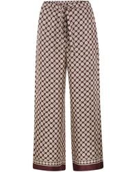 Max Mara - Stmamelia Printed Silk Twill Wide Leg Trousers - Lyst