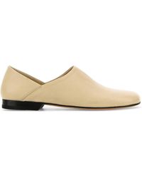 Lemaire - Sand Leather Loafers - Lyst