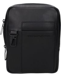 Piquadro - Leather Shoulder Bag - Lyst