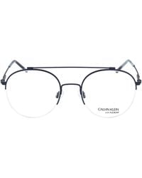 Calvin Klein - Satin Metal Optical Glasses - Lyst