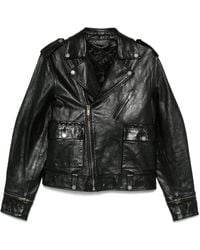 Golden Goose - Leather Biker Jacket - Lyst