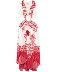 FARM Rio Multicolor Surreal Sleeveless Midi Dress | Lyst