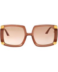 Anna Karin Karlsson - Squared Sunglasses Strawberry Moon Caramel - Lyst