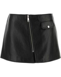 Prada - Leather Mini Skirt - Lyst