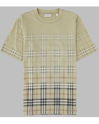 Burberry - T Shirt Con Stampa Check - Lyst