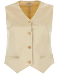 Magda Butrym - Cream Cotton Blend Vest - Lyst