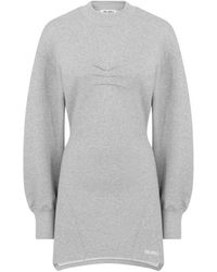 The Attico - De Attico Grijs Gemêleerde Mini-jurk - Lyst