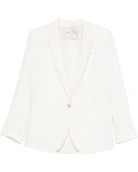 forte_forte - Linen Single-Breasted Jacket - Lyst