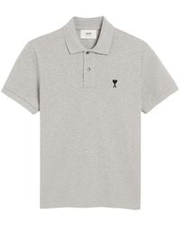 Ami Paris - Ami De Coeur Cotton Polo Shirt - Lyst