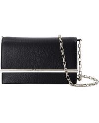 McQueen - Mini Cross Bar Purse Alexander Mc Queen Leather Black/Plata - Lyst