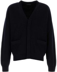 Prada - Dark Cashmere Cardigan - Lyst