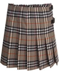 Burberry - "Check" Mini-Kilt aus Wolle - Lyst