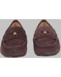 MICHAEL Michael Kors - Suede Loafers With Logo Accent - Lyst